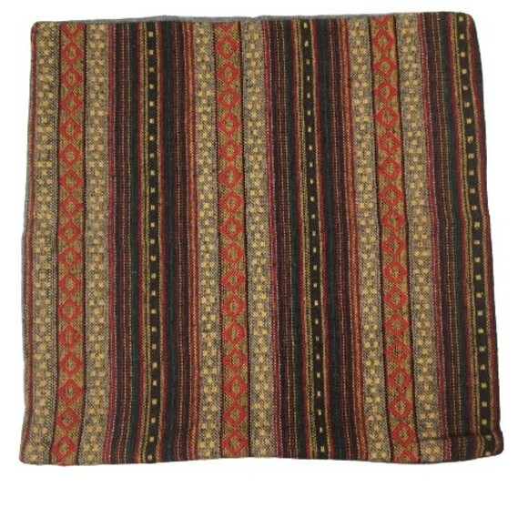 Boho Throw Pillow Cover 17X17 Bohemian Multi-Color Striped Diamond Tribal - Picture 5 of 7